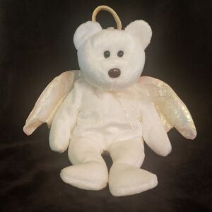 Vintage 1998 Ty Beanie Baby HALO the Angel Bear